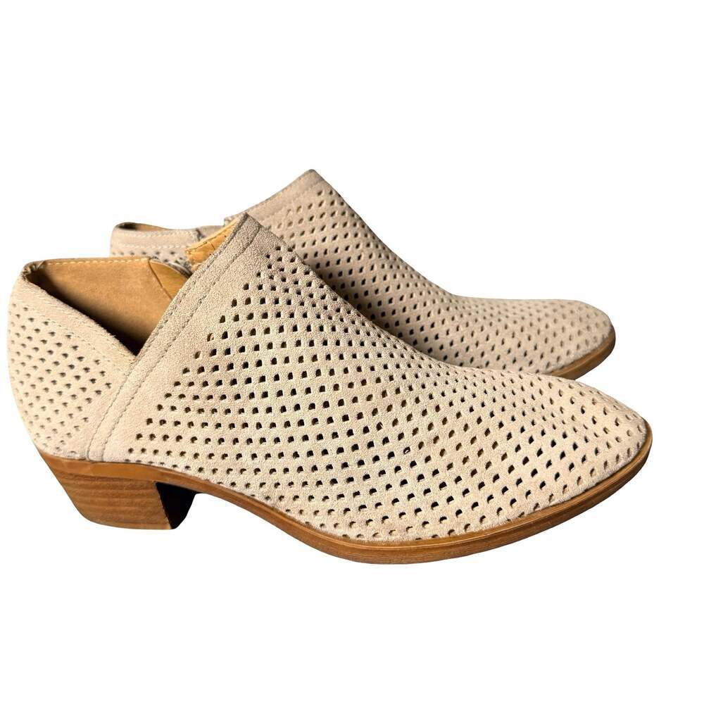 Lucky Brand Baylah Perforated Suede Ankle Booties